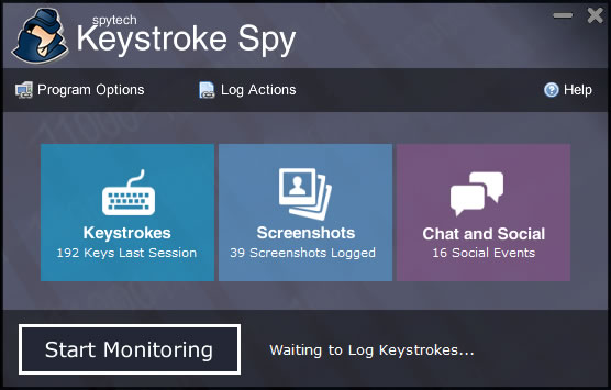 Keystroke Spy an invisible keystroke logger that records everything users type